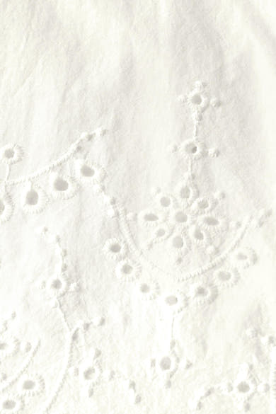 Chemisier à manches longues blanc de Street One, orné de broderie anglaise délicate.