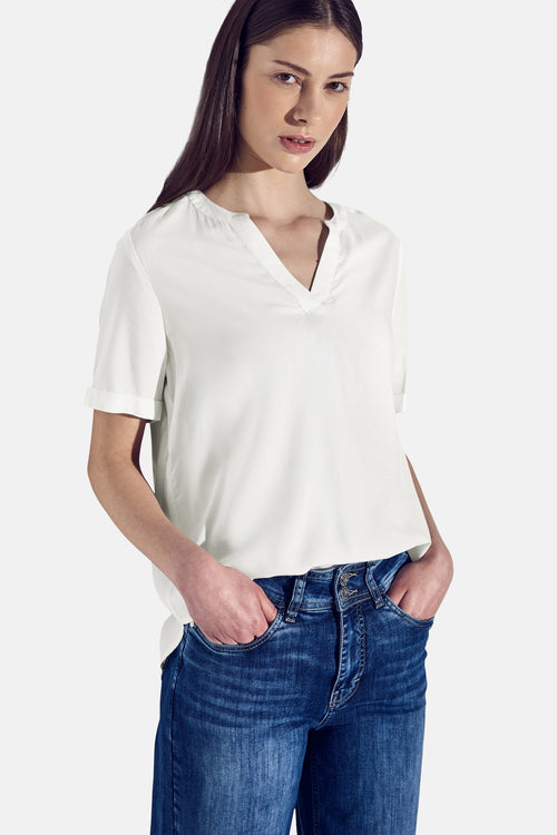 Blouse à manches courtes - blanc