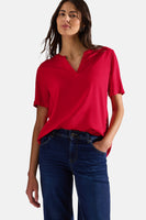 Blouse (korte mouwen) rood - STREET ONE