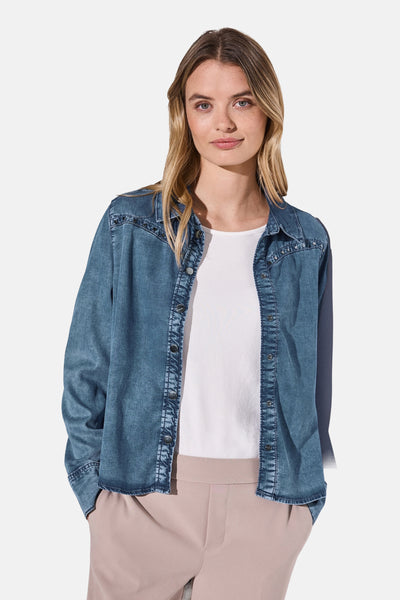 Hemd (lange mouwen) MID BLUE DENIM - STREET ONE