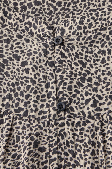 Multikleuren 3/4-mouwen blouse van Street One, met luipaardprint en knopen.