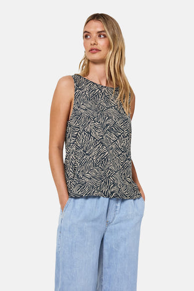 Mouwloos top met meerkleurig zebraprint van STREET ONE.