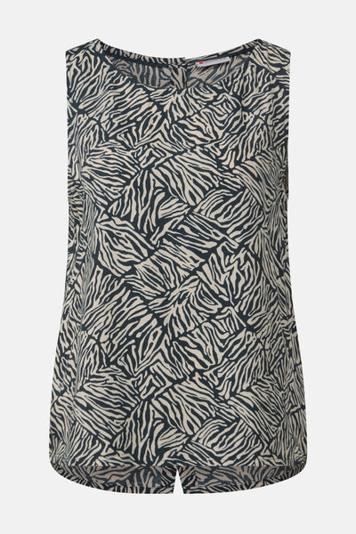Top sans manches multicolore de Street One avec un motif zébré géométrique.