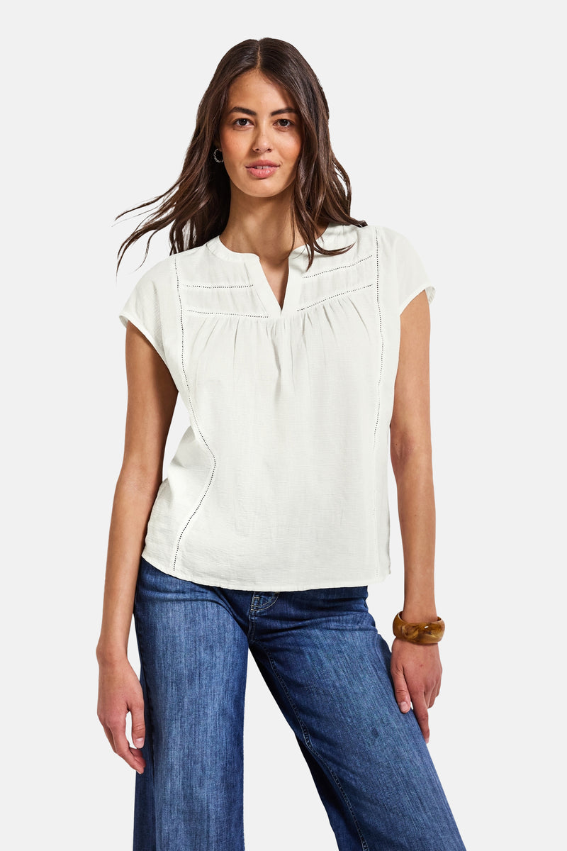 Chemisier (manches courtes) blanc - STREET ONE