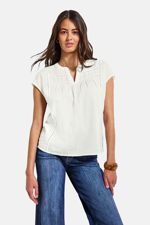 Blouse (korte mouwen) wit - STREET ONE