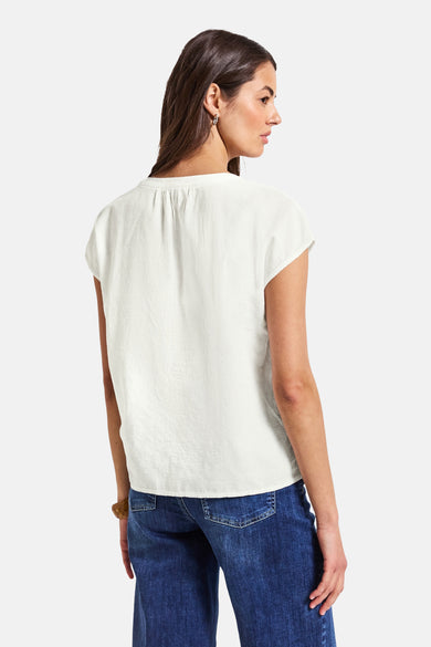 Blouse (korte mouwen) wit - STREET ONE