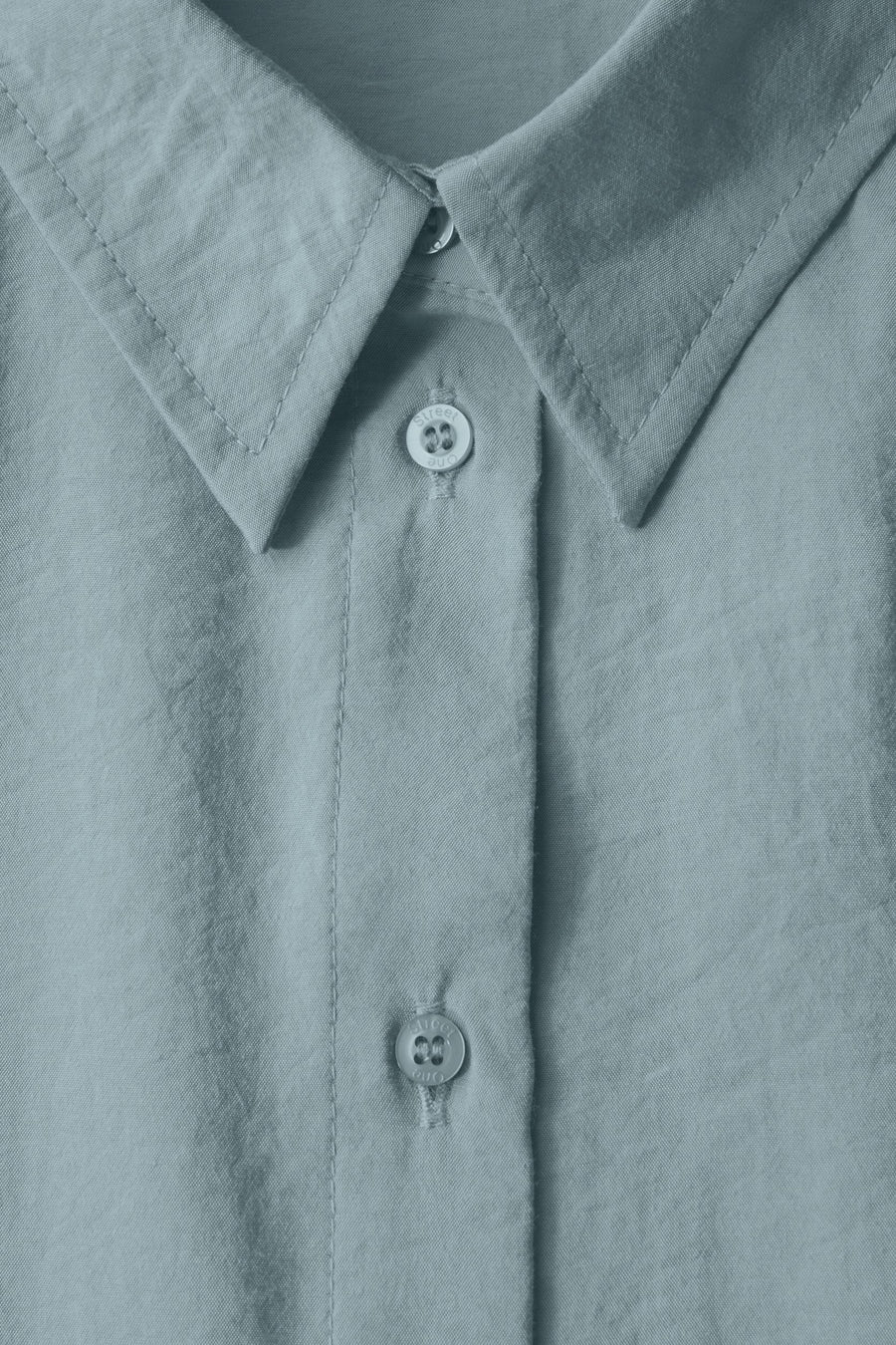 Blouse met lange mouwen blauw van STREET ONE, met spitse kraag en knoopsluiting.