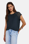Blouse (korte mouwen) Blauw - STREET ONE