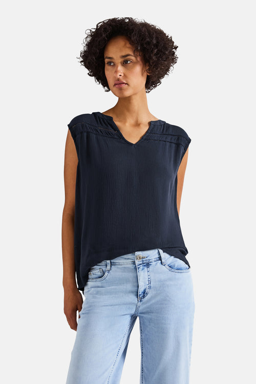 Blouse (zonder mouwen) blauw - STREET ONE
