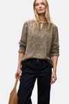Multikleurig overhemd met lange mouwen van Street One, met dierenprint en gedragen met een blauwe jeans.