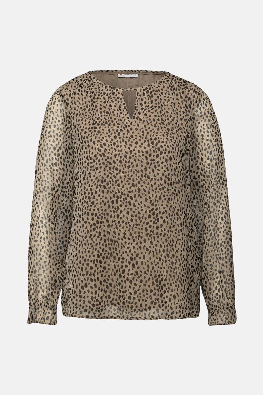 Multikleuren blouse met lange mouwen van Street One, met dierenprint.