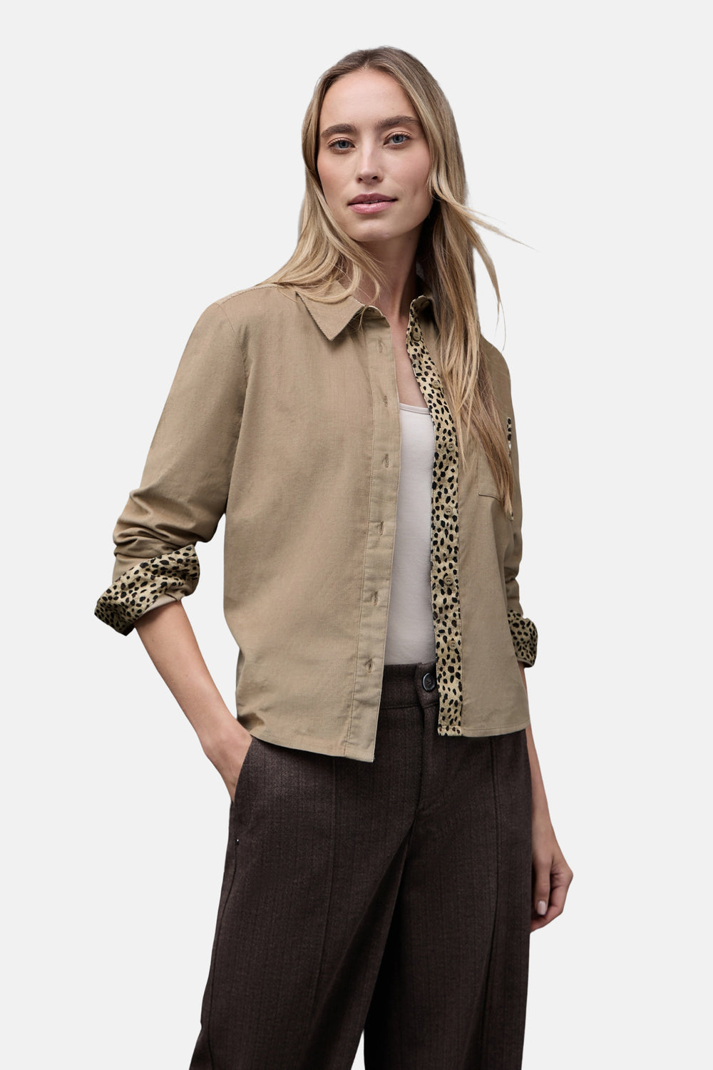 Hemd (lange mouwen) beige - STREET ONE