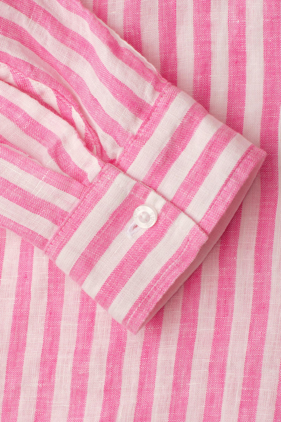 Gestreept roze-wit overhemd met lange mouwen van STREET ONE, met knoopmanchet en getextureerde stof.