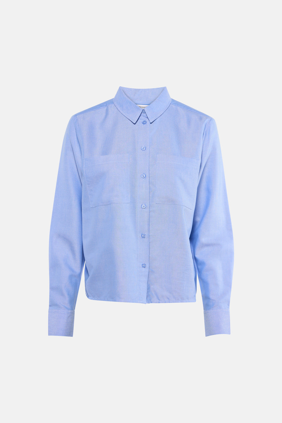 Chemise à manches longues bleue de STREET ONE avec poches plaquées et boutons sur le devant.