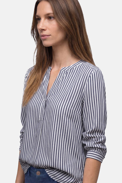 Blouse à manches longues - Bleu