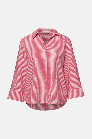 Roze en wit gestreept overhemd van Street One, met wijde lange mouwen en knopen.