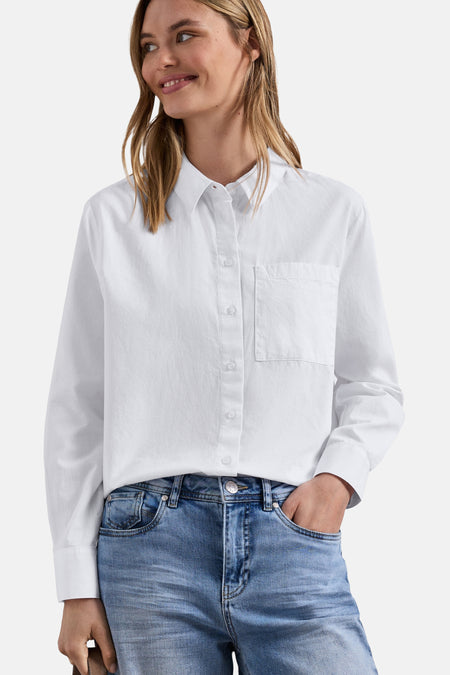 Chemise à manches longues - blanc