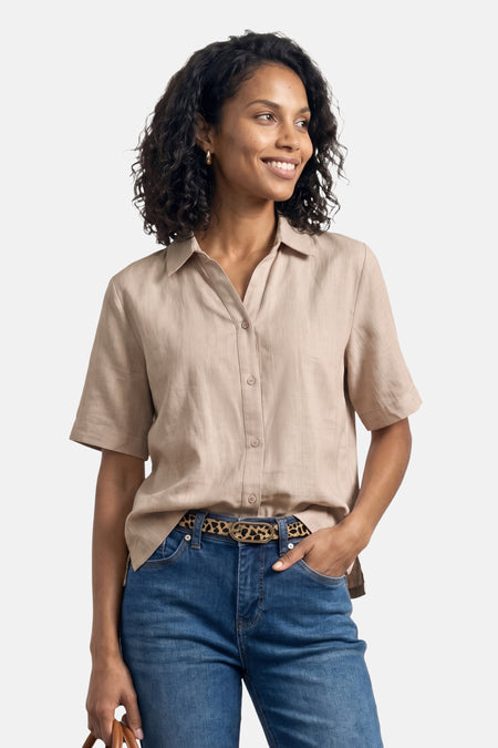 Chemisier (manches courtes) beige - STREET ONE