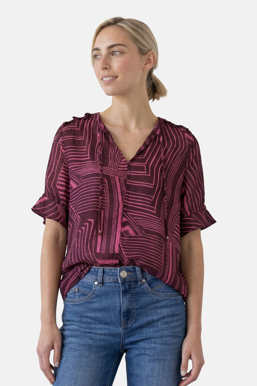 Chemisier (manches courtes) rose - STREET ONE