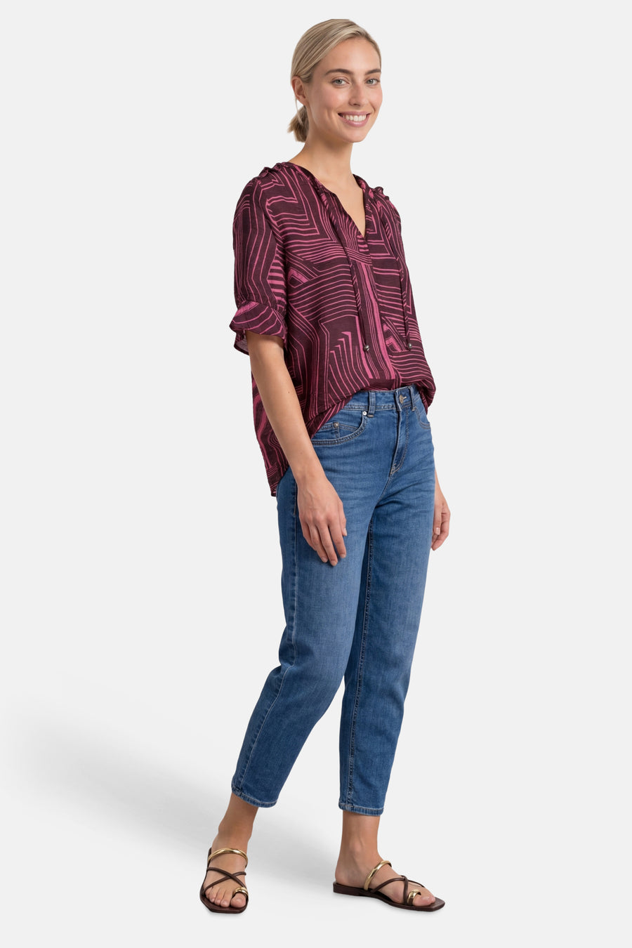Chemisier (manches courtes) rose - STREET ONE