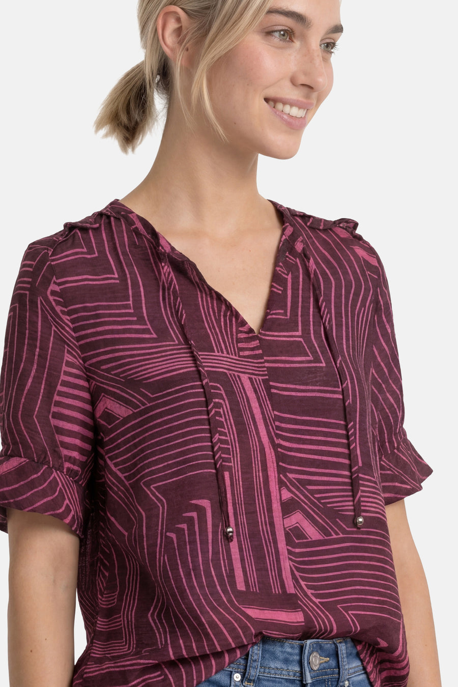 Chemisier (manches courtes) rose - STREET ONE