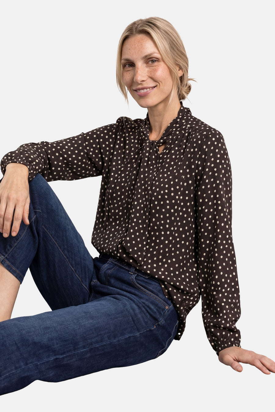 Blouse (lange mouwen) bruin - STREET ONE