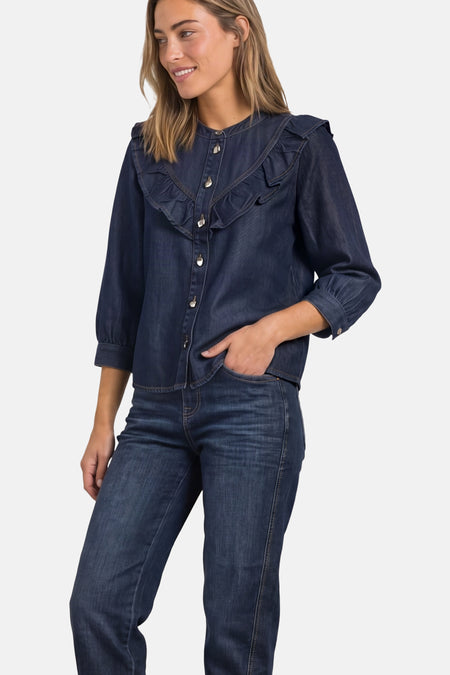 Chemise à manches longues - bleu
