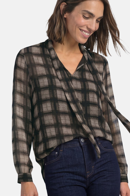 Blouse à manches longues - multicolore