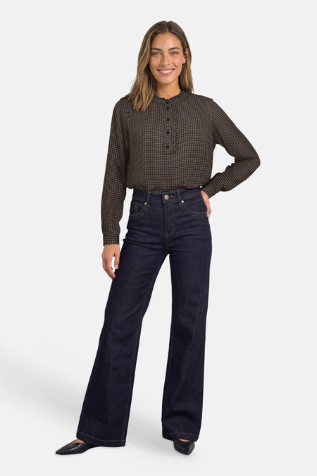 Blouse à manches longues - multicolore