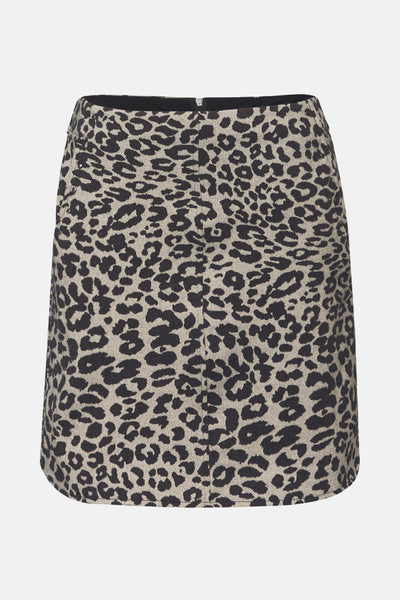 Korte rok met luipaardprint van Street One, met getextureerde details.