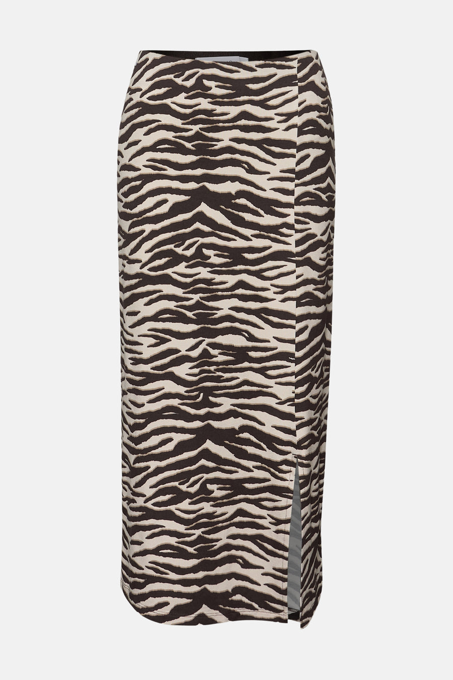 Multikleurige midi-rok met zebraprint van STREET ONE, wikkelstijl met zijsplit.