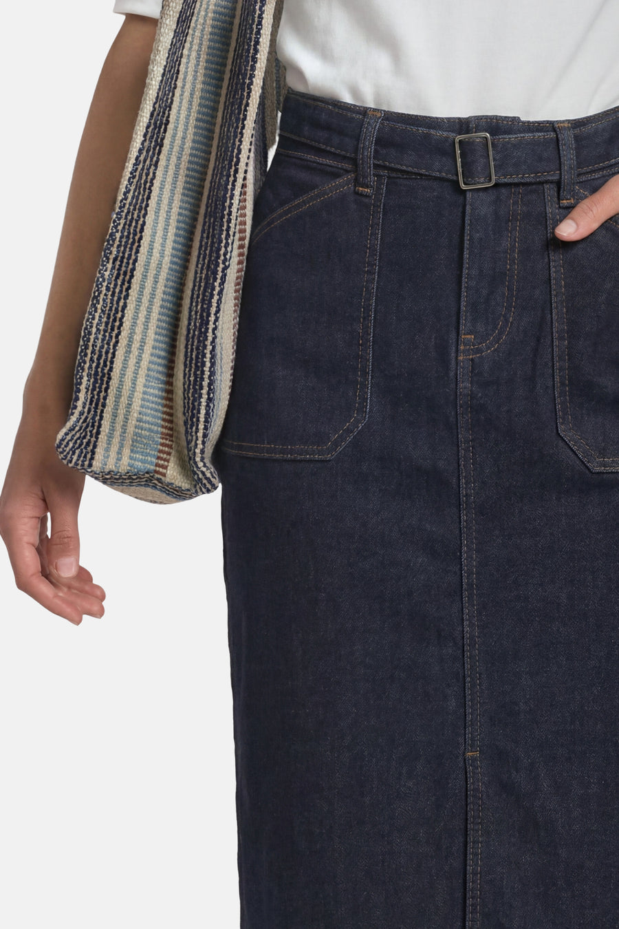 Dames tops rok casual dark blue denim - STREET ONE
