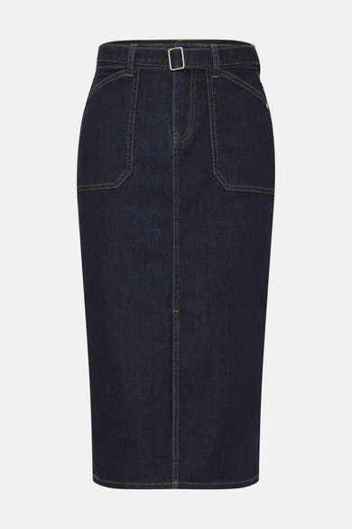 Dames tops rok casual dark blue denim - STREET ONE