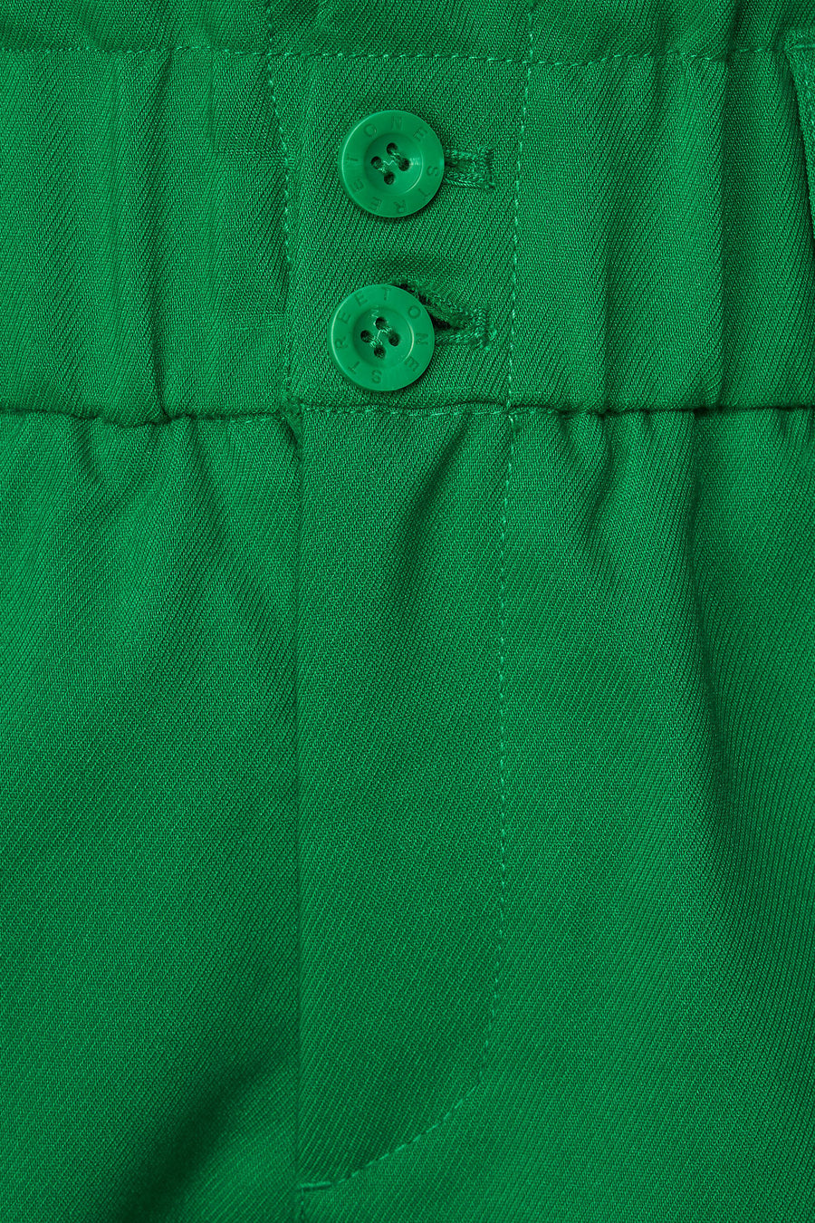 Pantalon color&eacute; - vert
