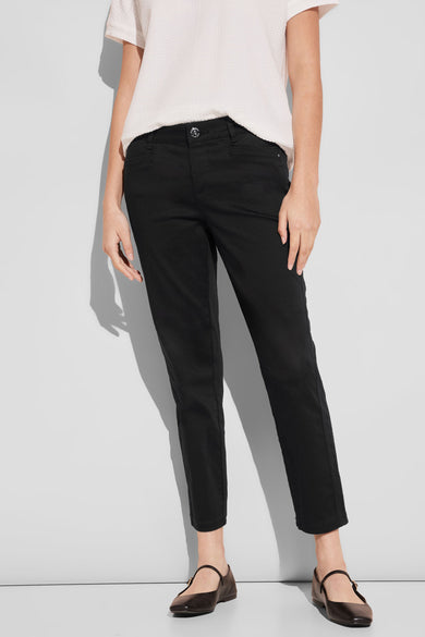 Pantalon color&eacute; - noir