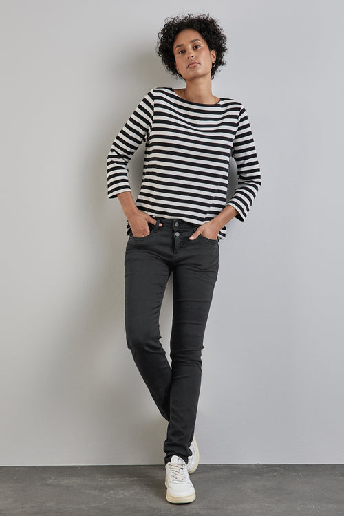 Jeans straight BLACK DENIM - STREET ONE