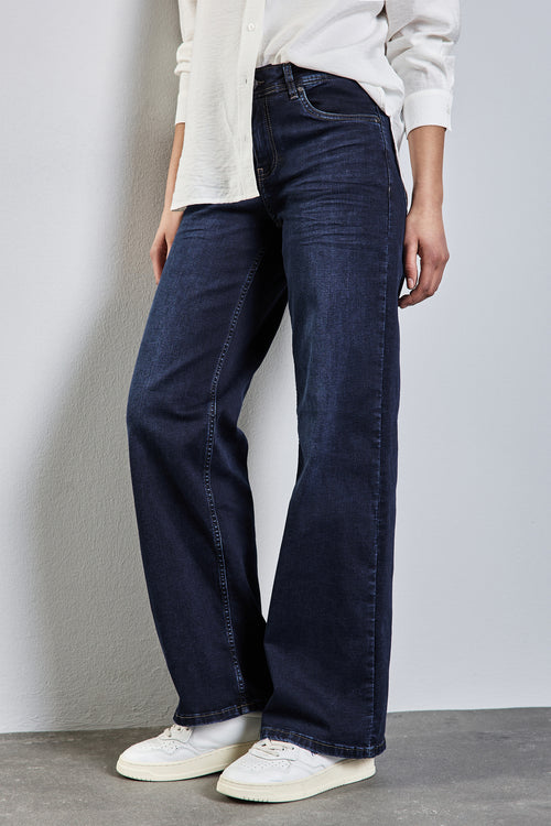 Jeans wide dark blue denim - STREET ONE