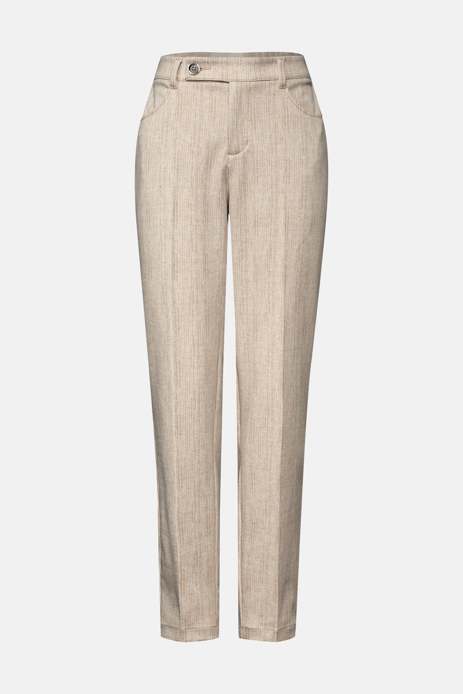 Beige chino van STREET ONE, klassieke pasvorm met zijzakken en subtiele textuur.