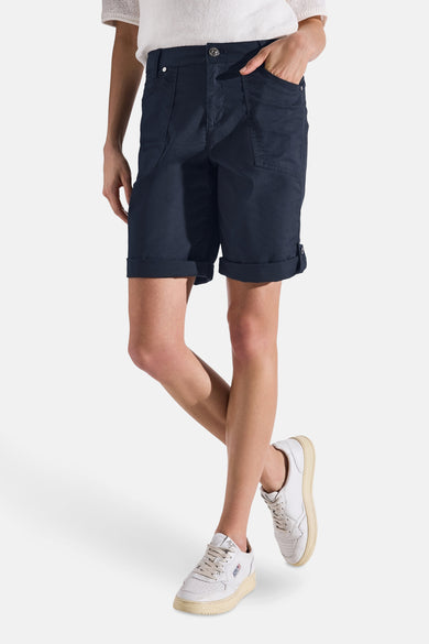 Bermuda bleu de STREET ONE, avec ourlets roulés et poches cargo