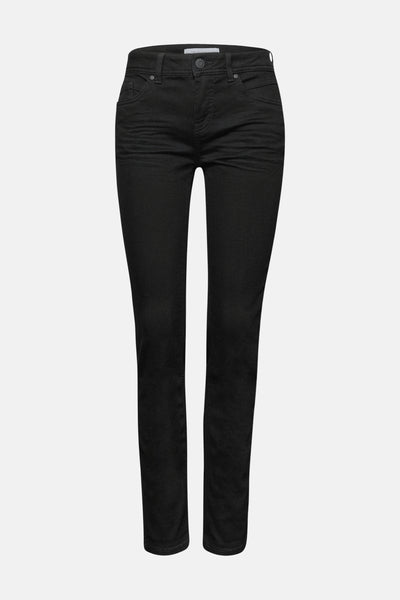 Jean slim en denim noir de STREET ONE, coupe droite avec poches classiques.