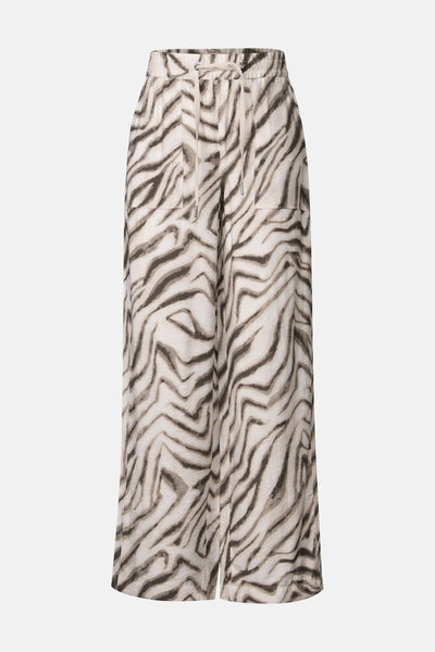 Pantalon multicolore de STREET ONE, à motif zébré, avec cordon de serrage et poches.