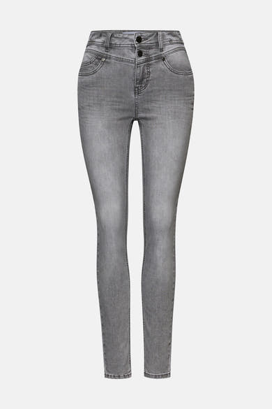 Slim jeans in middengrijs denim van Street One, met een flatterende pasvorm en een casual stijl.