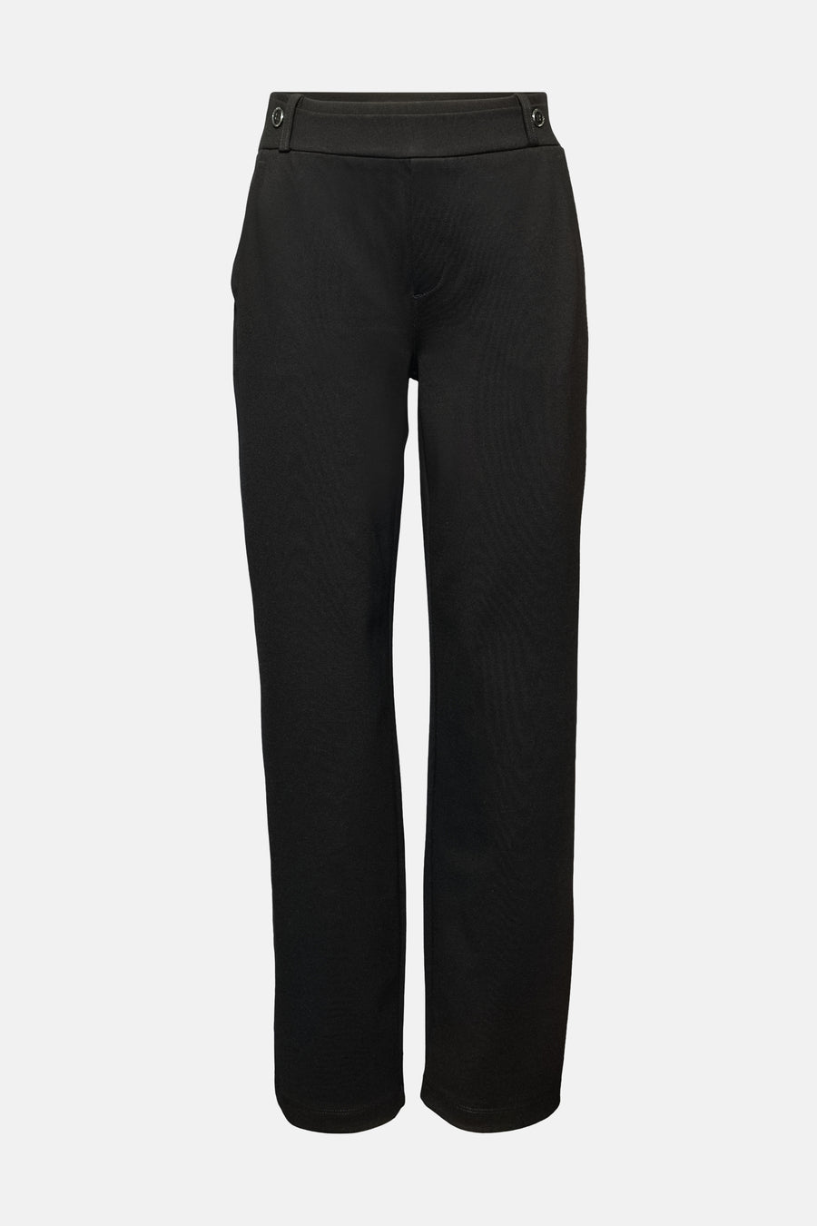 Zwarte pantalon van STREET ONE, met decoratieve knopen aan de taille.