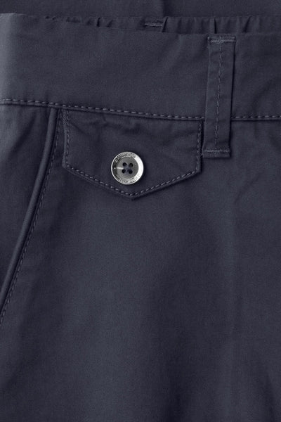 Chino bleu de STREET ONE, avec une poche boutonnée et une texture en coton.