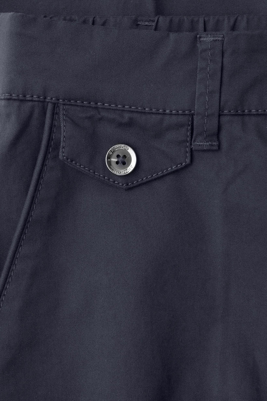 Chino bleu de STREET ONE, avec une poche boutonnée et une texture en coton.