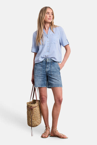 Short - mid blue denim