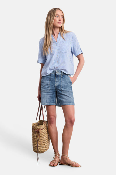Short - mid blue denim