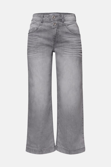 Jean large en denim gris de STREET ONE, avec poches avant et coupe évasée.

