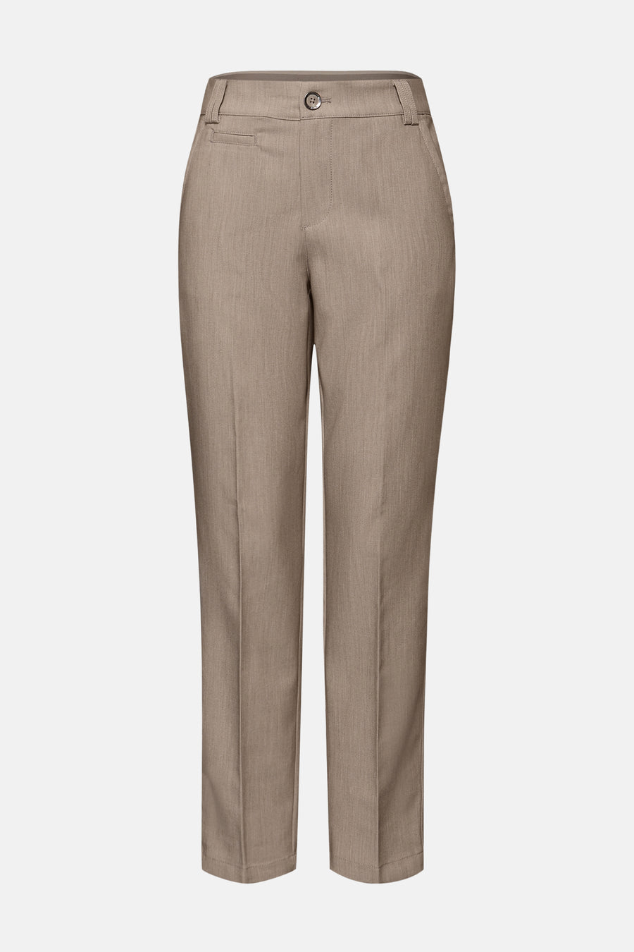 Beige kostuumbroek van STREET ONE, rechte pasvorm en subtiele naaddetails.