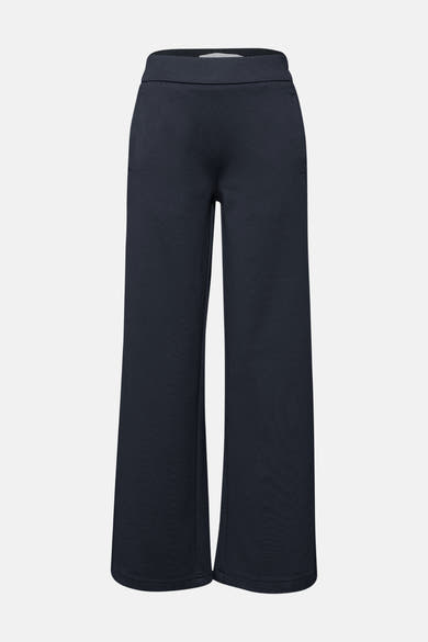 Pantalon de costume bleu par STREET ONE, coupe ample et taille élastique.